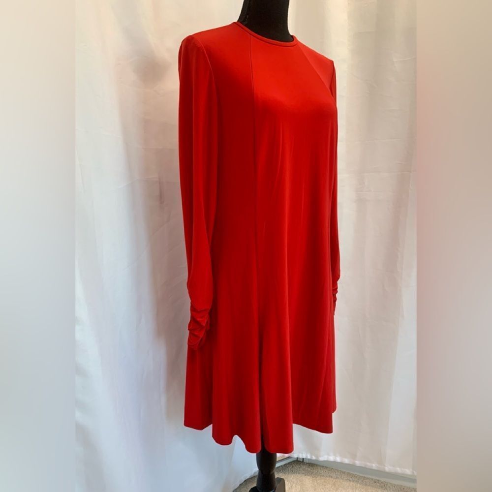 LAUREN Ralph Lauren red Jersey Fit-and-Flare Dress Sz 8 NWOT - Picture 6 of 14